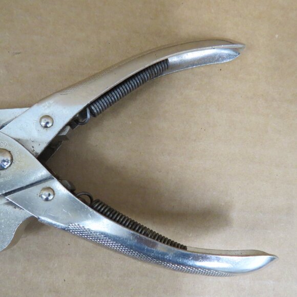 Vtg Sargent & Co. 1/4" Hole Punch & Fastener Paper Leather Cardboard Plastic - Picture 6 of 9